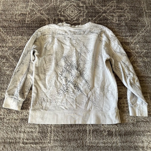 Lululemon Perfectly Oversized Crew Thread Dye White Black Cotton Terry 2 - Picture 4 of 8